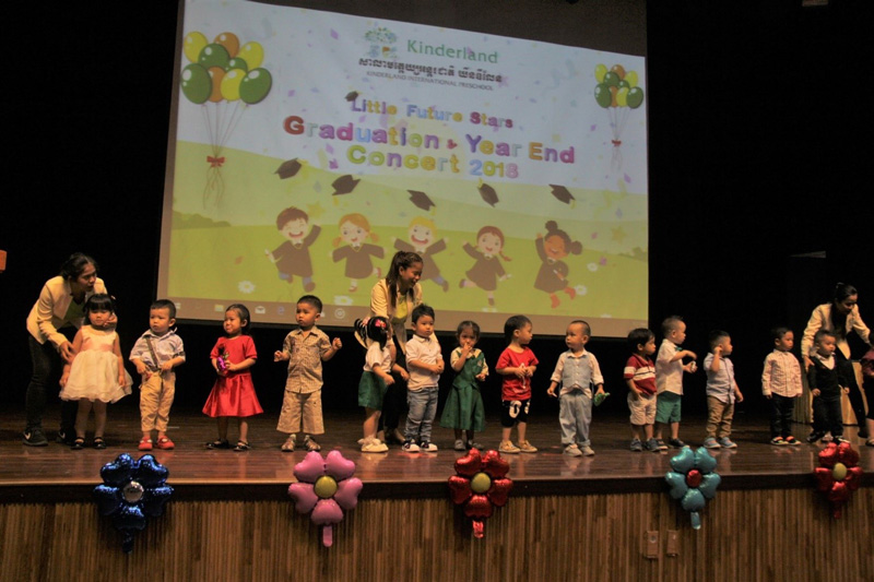 Pre-Nursery 1 children are ready for the Hokey- Pokey and Walking Song.