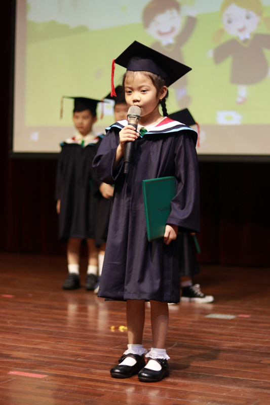 Graduation and appreciation speech by a K2 student, Monica.